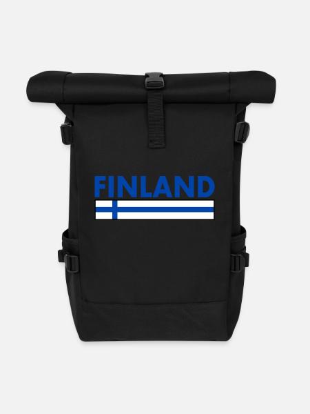 Finnland - Rolltop Rucksack - Schwarz