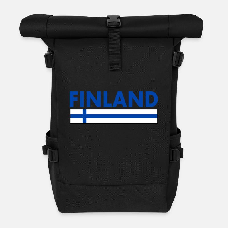 Finnland - Rolltop Rucksack - Schwarz