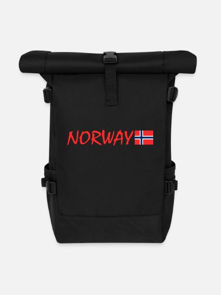 Norwegen - Rolltop Rucksack - Schwarz