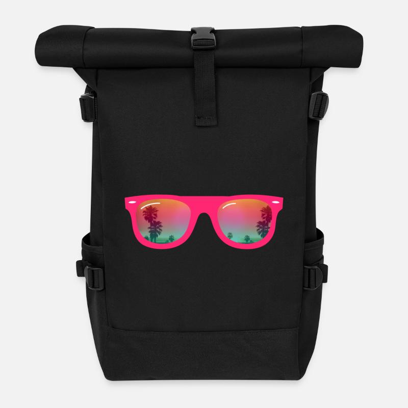 Sunglasses - Sonnenbrille - Rolltop Rucksack - Schwarz