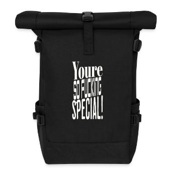 Youre so Special Present White - Roll Top Backpack - black - Front