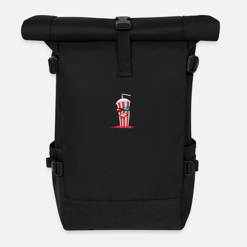 Cola mit Sonnenbrille im Partnerlook - Rolltop Rucksack - Schwarz