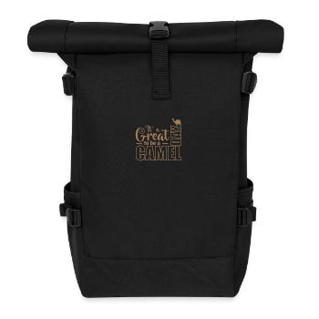 It's a great Day to be a Camel Dromedar - Roll Top Backpack - black - Front