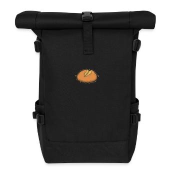 Brot Bäcker Sauerteig Backware - Rolltop Rucksack - Schwarz - Vorne