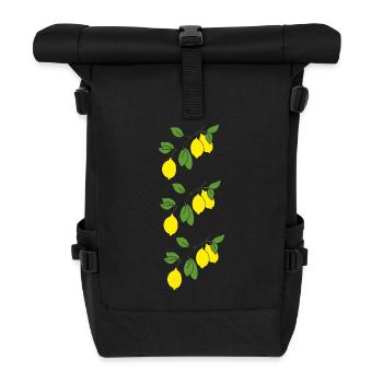 zitronen zweige dreifach - Rolltop Rucksack - Schwarz - Vorne