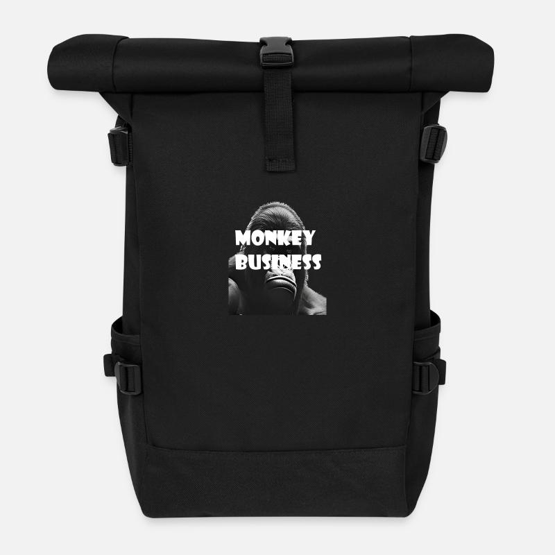 Monkey Business - Gorilla - Roll Top Backpack - black