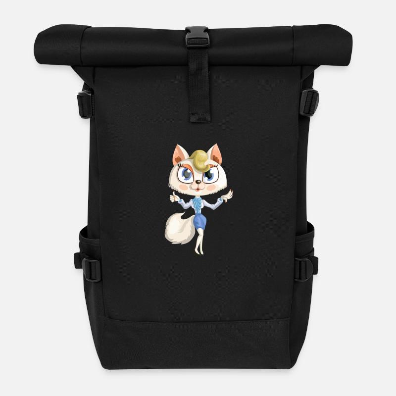 Sweet cat - Rolltop Rucksack - Schwarz