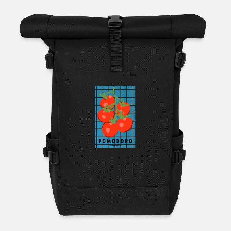 Tomato Girl Summer - Roll Top Backpack - black
