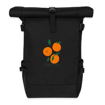 Exotic Fruits / Oranges - Roll Top Backpack - black - Front
