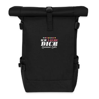 Ich Liebe Dich So Sehr - Rolltop Rucksack - Schwarz - Vorne