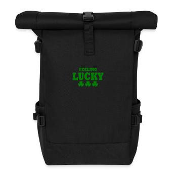 feeling lucky - Roll Top Backpack - black - Front