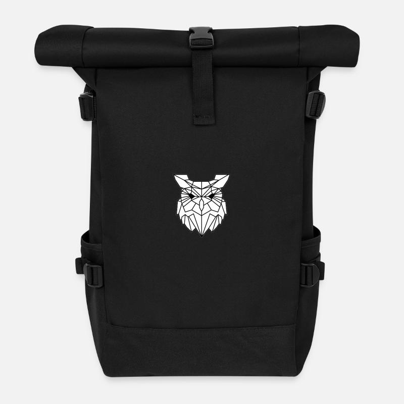 Conception de chouettes simples - Sac à dos roll top - noir