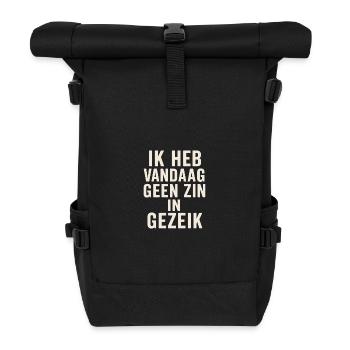 Don't feel like today - Roll Top Backpack - black - Front
