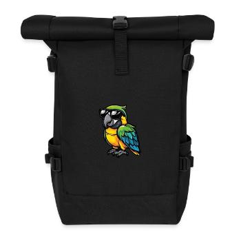Papagai Cool Animal - Roll Top Backpack - black - Front