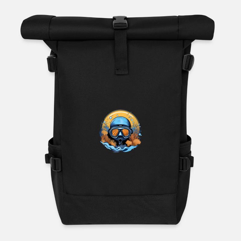 Taucher - Rolltop Rucksack - Schwarz