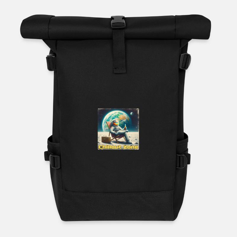 Chillout Zone Astronaut - Roll Top Backpack - black