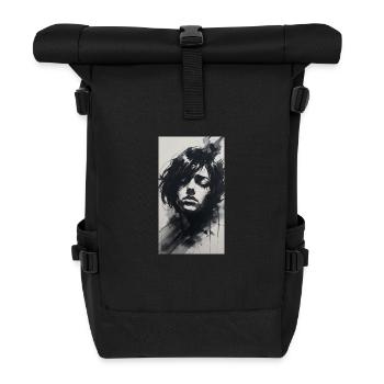 Spukende Tinte & Kohle Emotion - Rolltop Rucksack - Schwarz - Vorne