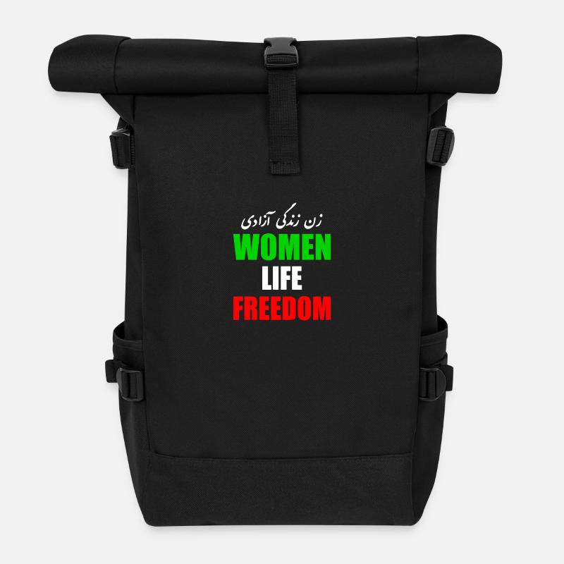 Women life freedom - Rolltop Rucksack - Schwarz