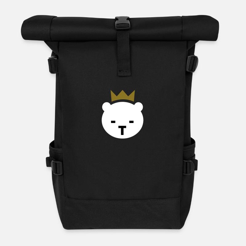Berliner Bär - Rolltop Rucksack - Schwarz
