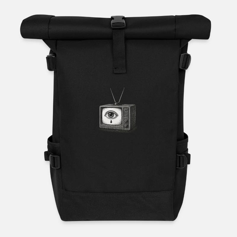 Der kathodische Riss - Rolltop Rucksack - Schwarz