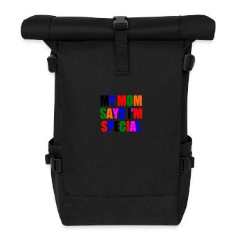my mom says im special - Rolltop Rucksack - Schwarz - Vorne