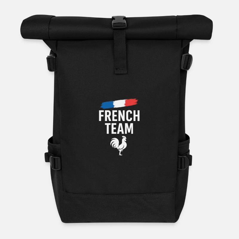 French Team Sport - Roll Top Backpack - black