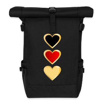 Allemagne - Équipe Heart - Sac à dos roll top - noir - Devant