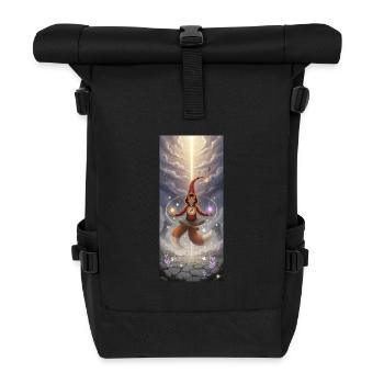 La magie du renard dans le chemin de la lumière - Sac à dos roll top - noir - Devant