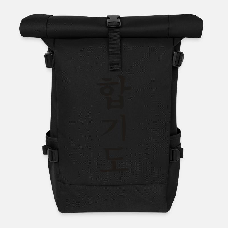 hkd koreanisch senkrecht - Rolltop Rucksack - Schwarz