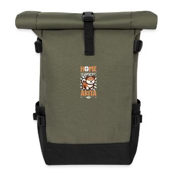 Home - Akita - Roll Top Backpack - olive/black - Front