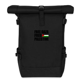 Free gaza Free palestine - Roll Top Backpack - black - Front