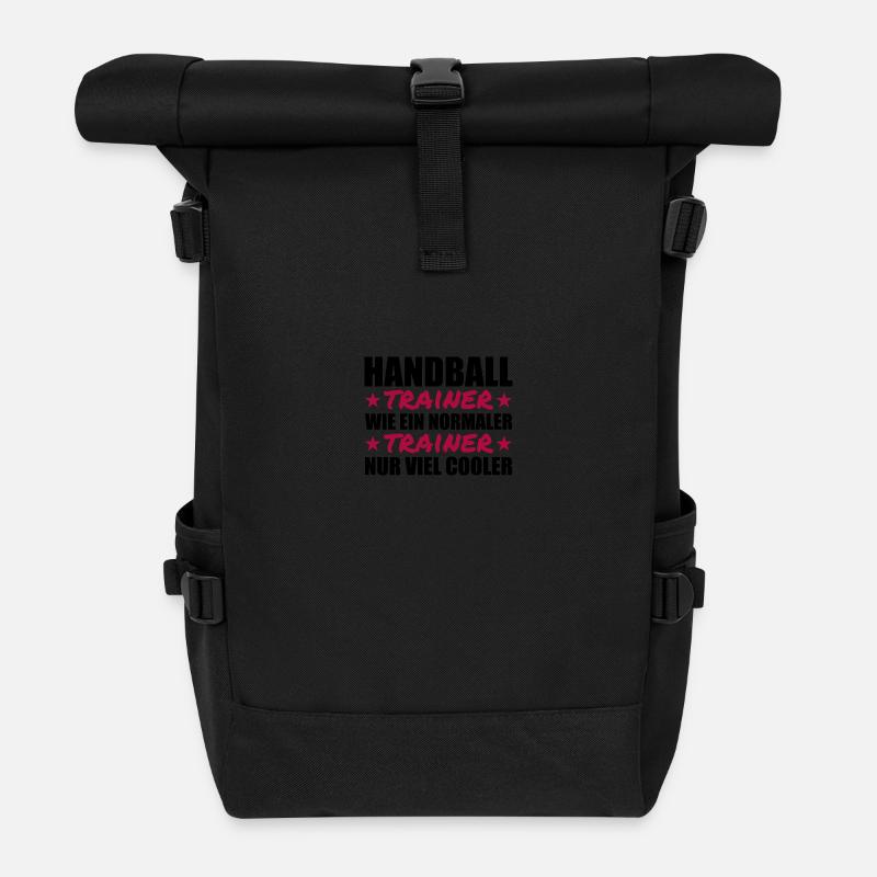Handballtrainer sind viel cooler - Rolltop Rucksack - Schwarz