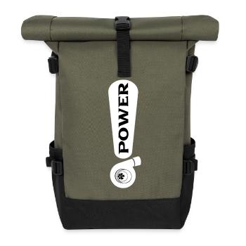Turbo - Roll Top Backpack - olive/black - Front