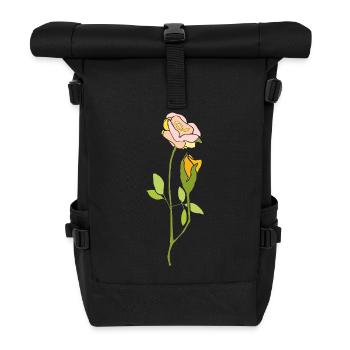 Rose - Sac à dos roll top - noir - Devant