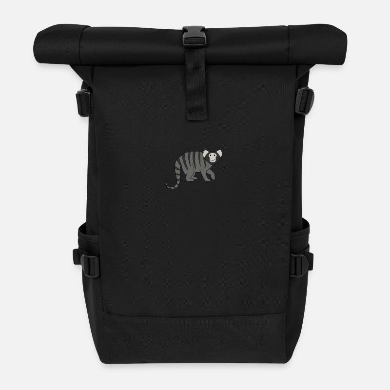 Marmosetten Affe - Rolltop Rucksack - Schwarz