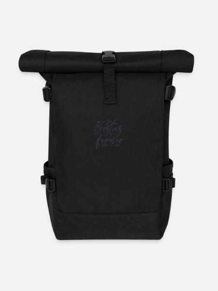Besties forever - Rolltop Rucksack - Schwarz