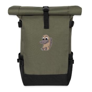 Schnabeltier - Rolltop Rucksack - Olive/Schwarz - Vorne