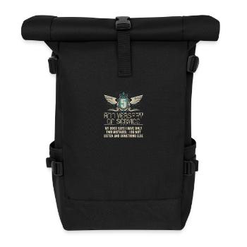 5 years of service 5 years of service anniversary - Roll Top Backpack - black - Front