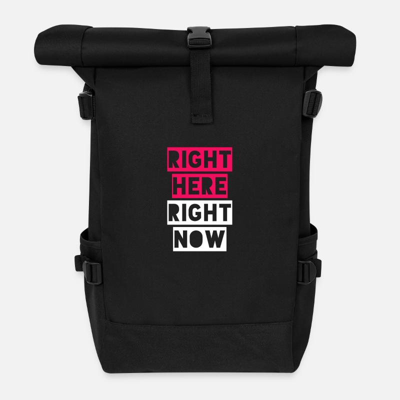 GENAU HIER UND JETZT - Rolltop Rucksack - Schwarz