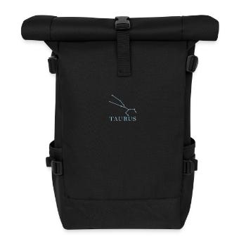 Sternkonstellation Sternzeichen Stier - Rolltop Rucksack - Schwarz - Vorne