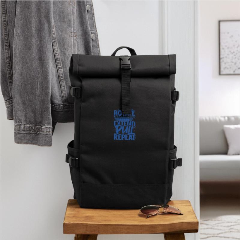 Rotate Extend Pull Repeat - Drachenboot Rolltop Rucksack