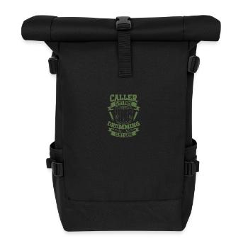 Trommeln ist mein Ding - Drachenboot - Rolltop Rucksack - Schwarz - Vorne