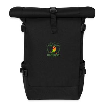 Feathers and Joy - Inseparable - Roll Top Backpack - black - Front