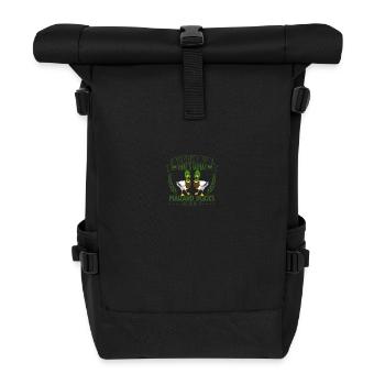 Feathers and Joy - Mallard - Roll Top Backpack - black - Front