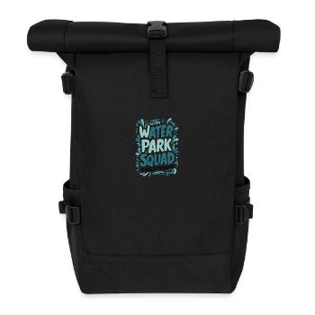 Family Vacation Water Park Team Fun - Roll Top Backpack - black - Front