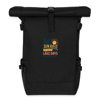 Bootswellen Sonnenstrahlen Seetage, Sommer, - Rolltop Rucksack - Schwarz - Vorne