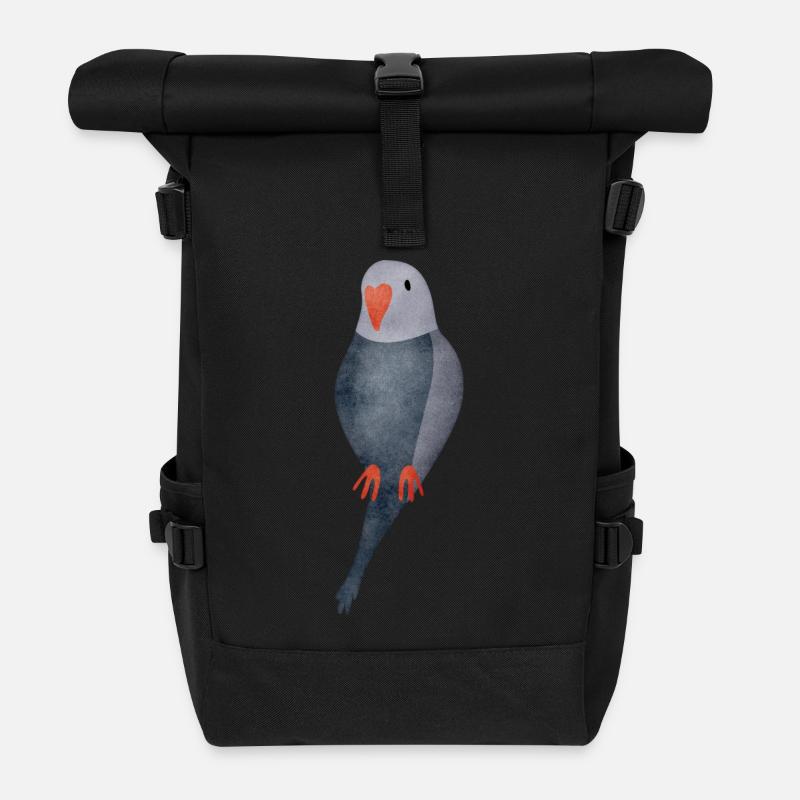 Wellensittich - Rolltop Rucksack - Schwarz