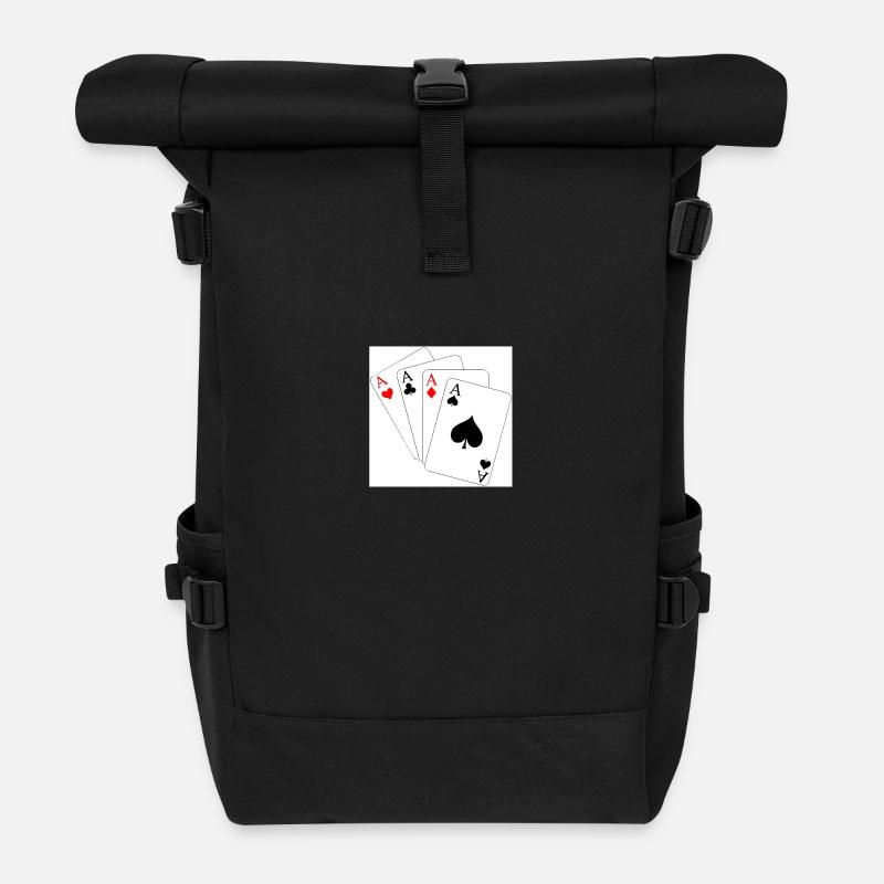 carré d as - Sac à dos roll top - noir