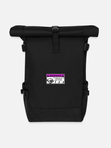 Turbo Warning Kids - Roll Top Backpack - black