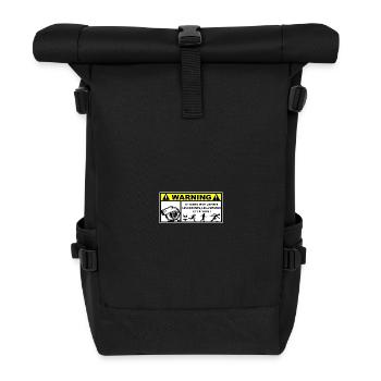 Warnung - Rolltop Rucksack - Schwarz - Vorne
